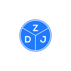 ZDJ letter logo design on white background. ZDJ creative circle letter logo concept. ZDJ letter design.  - obrazy, fototapety, plakaty