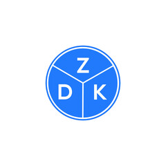 ZDK letter logo design on white background. ZDK  creative circle letter logo concept. ZDK letter design.