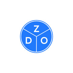 ZDO letter logo design on white background. ZDO  creative circle letter logo concept. ZDO letter design.