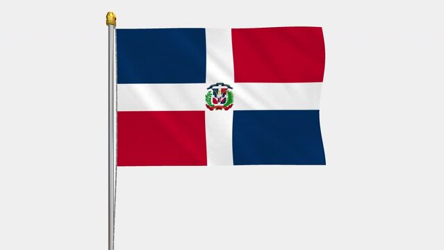 A_loop_video_of_the_the_Dominican_Republic_flag_swaying_in_the_wind_from_a_frontal_perspective.