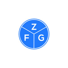 ZFG letter logo design on white background. ZFG  creative circle letter logo concept. ZFG letter design.