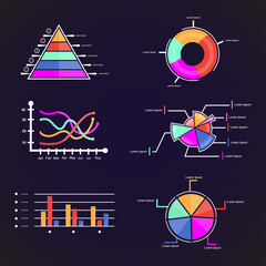 Infographic charts vector illustration 