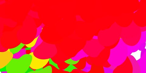 Obraz na płótnie Canvas Light pink, green vector background with random forms.