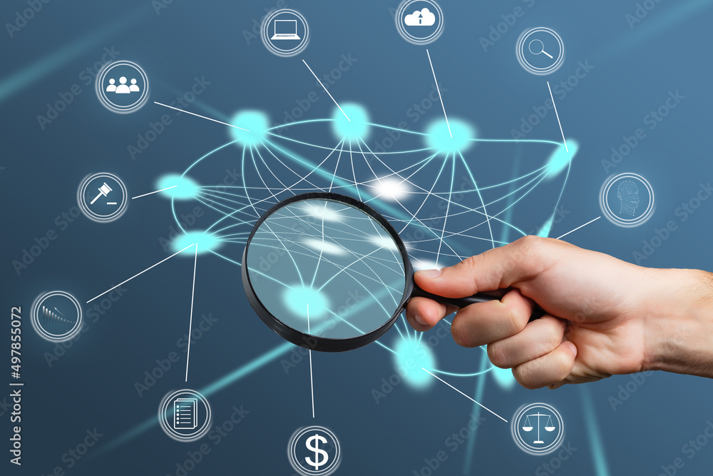 Aufkleber digital communication and virtual screen metaverse technology concept web 3.0.hand touch globe inter