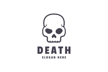 Skull Head logo design template. business company symbol.