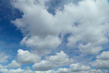 Fototapeta na wymiar 青空にフワフワとした白い雲