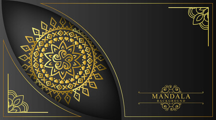 mandala luxury background vector. gold, Arabic, elegant, luxury, ornament, ornamental, mandala, decoration, design vector