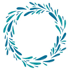 Frame, water splash, vector illustration