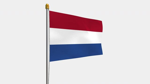 A_loop_video_of_the_the_Netherlands_flag_swaying_in_the_wind_from_the_left_perspective.