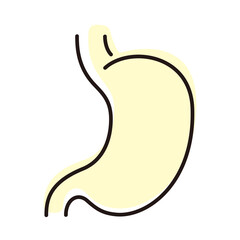 Obraz premium Human organ stomach flat icon, vector illustration