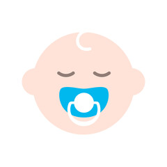 Baby and baby pacifier icon, vector illustration