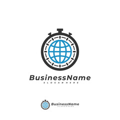 World Time logo vector template, Creative World logo design concepts