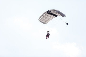 Skydiver freedom concept vintage color