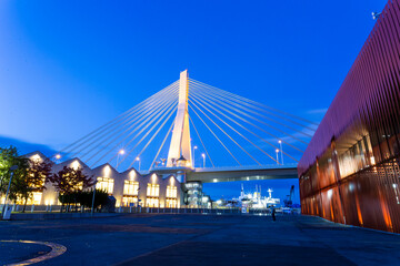 Obraz premium Skyline of Aomori City and Aomori bay, Aomori Prefecture, Tohoku, Japan.