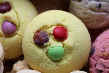 Delicious cookies served with tea and coffee