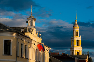 The building's ensemble of the Cathedral square in Kolomna Kremlin