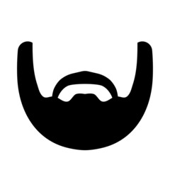 Lumberjack beard icon. Full beard with mustache and goatee.