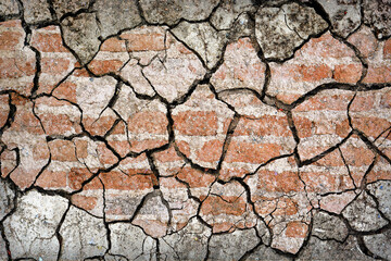 old red brick wall texture background