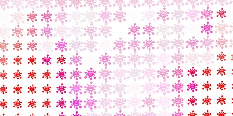 Light Red vector template with flu signs.