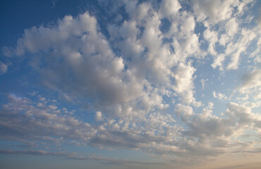 Beautiful clouds during springtime before sunset