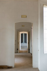 old vintage wooden door in old house cottage villa european architecture