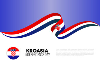 Croatia independence day background banner poster for national celebration on June 25.