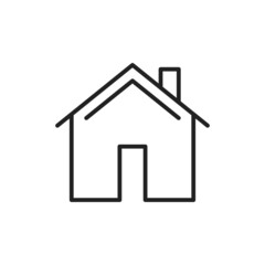 Home thin line icon. Linear symbol. Vector illustration..
