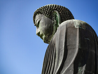 鎌倉大仏　横顔のアップ
