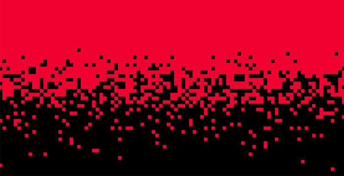 red and black mosaic pixel gradient background