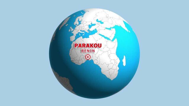 BENIN PARAKOU ZOOM IN FROM SPACE