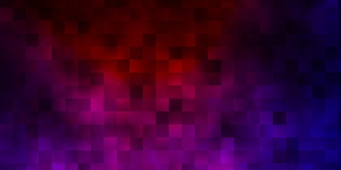 Dark Blue, Red vector pattern in square style.