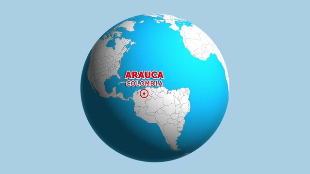 COLOMBIA ARAUCA ZOOM IN FROM SPACE