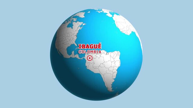 COLOMBIA IBAGUE ZOOM IN FROM SPACE