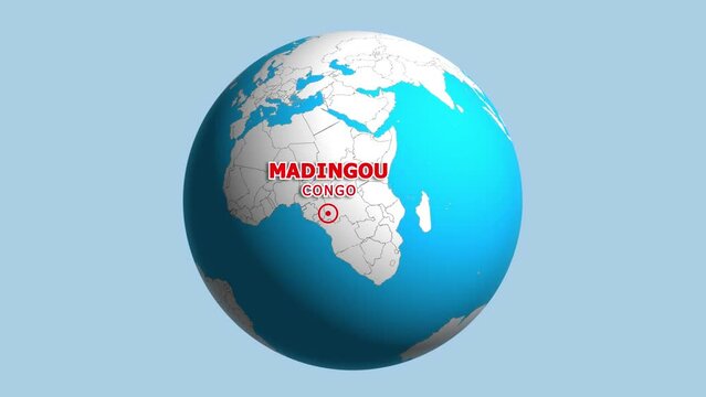 CONGO MADINGOU ZOOM IN FROM SPACE