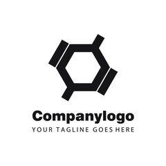 abstract hexagon for logo company