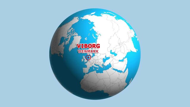 DENMARK VIBORG ZOOM IN FROM SPACE