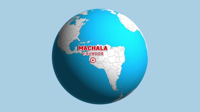 ECUADOR MACHALA ZOOM IN FROM SPACE