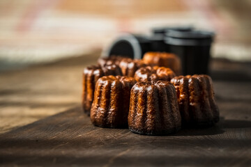 Canelé.
Traditional French sweet dessert.
