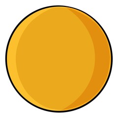 Cartoon sun on white background