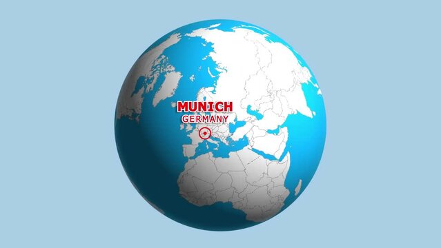 GERMANY MUNICH ZOOM IN FROM SPACE