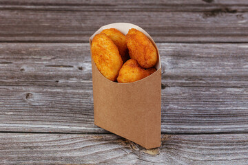 Fototapeta premium Golden rustic potato for snack