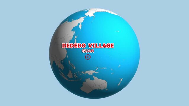 GUAM DEDEDO VILLAGE ZOOM IN FROM SPACE