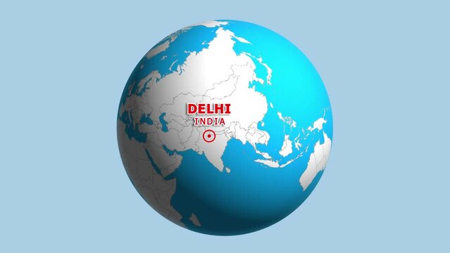 INDIA DELHI ZOOM IN FROM SPACE