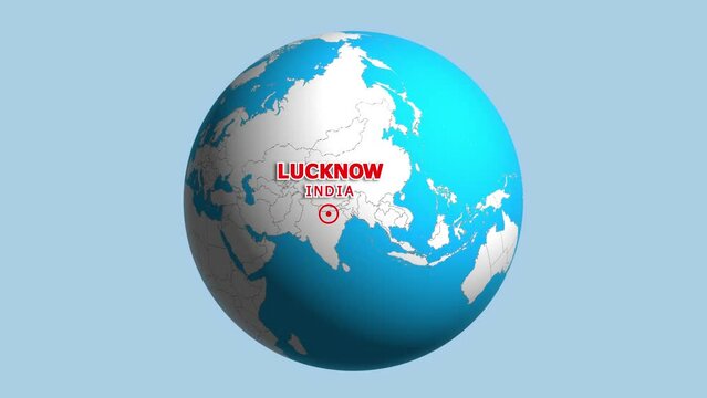 INDIA LUCKNOW ZOOM IN FROM SPACE