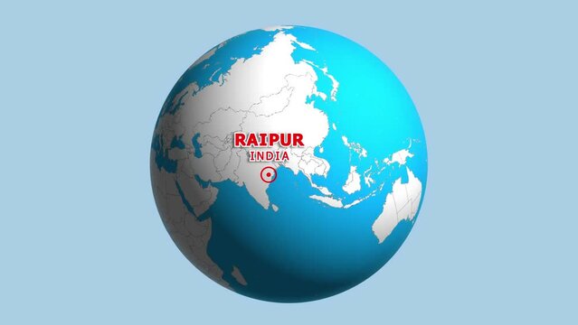 INDIA RAIPUR ZOOM IN FROM SPACE