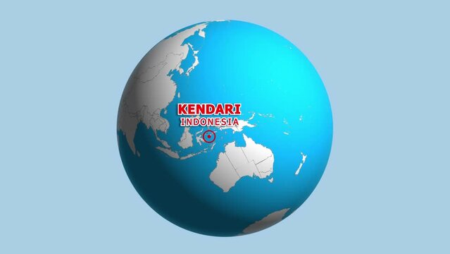 INDONESIA KENDARI ZOOM IN FROM SPACE