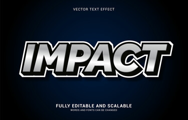 editable text effect, Impact style