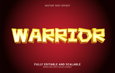 editable text effect, Warrior style