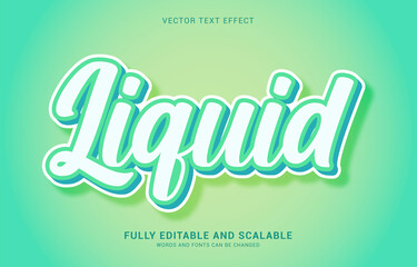 editable text effect, Liquid style