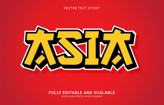 Editable Text Effect, Asia Style